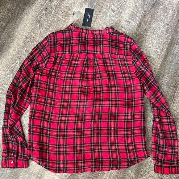 Tommy Hilfiger Long Sleeve Tartan Blouse- Size Medium - Picture 3 of 7